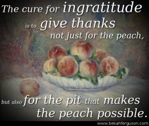 The Cure for Ingratitude